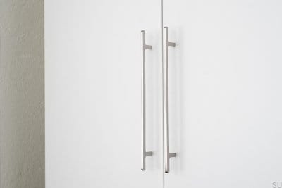 Flat Line 224 länglicher Möbelgriff, gebürsteter Stahl