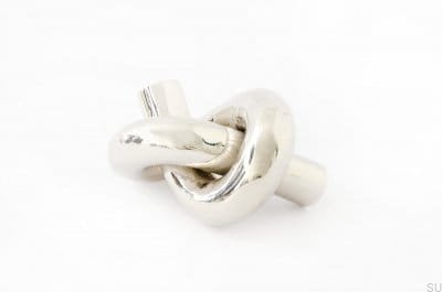 Möbelknopf Knot 50 Poliertes Nickel