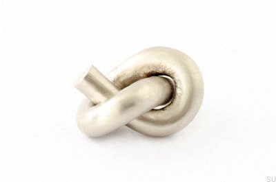 Möbelknopf Knot 50, gebürstetes Nickel