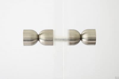 Kokeshi 1832 doppelseitiger Möbelknopf, gebürsteter Stahl
