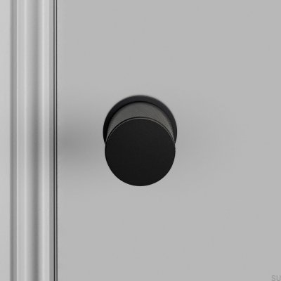 Doppelseitiger Türknauf Cross 57 Stahl Schwarz