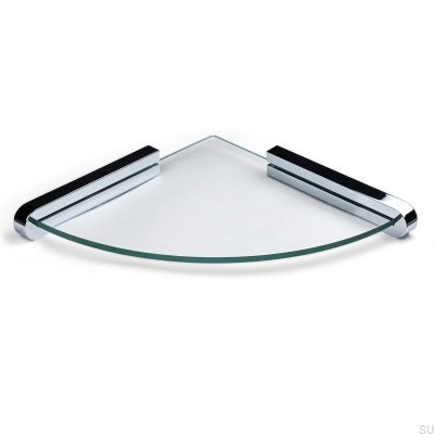 Eckbadezimmerregal Cannes, poliertes Chrom