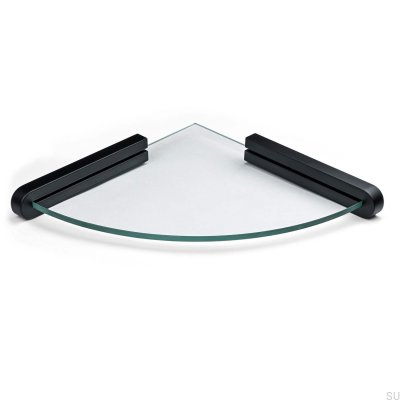 Eckbadezimmerregal Cannes, Metall, mattschwarz
