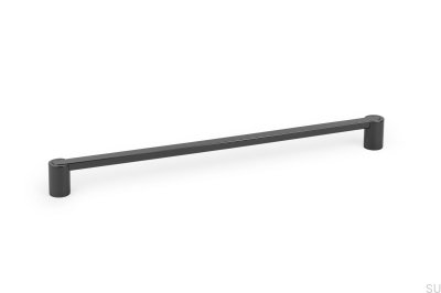 Fusion 320 Länglicher Möbelgriff Schwarz Titan Poliert