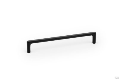 Pura 160 länglicher Möbelgriff, Metall, mattschwarz