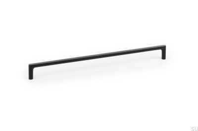 Pura 256 länglicher Möbelgriff, Metall, mattschwarz