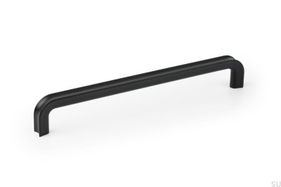 Lipp 192 länglicher Möbelgriff, Metall, mattschwarz