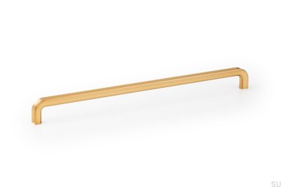Lipp 320 länglicher Möbelgriff, gebürstetes Gold, Cava