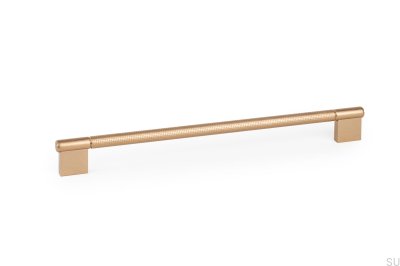 Point 320 länglicher Möbelgriff, gebürstetes Gold und Cava