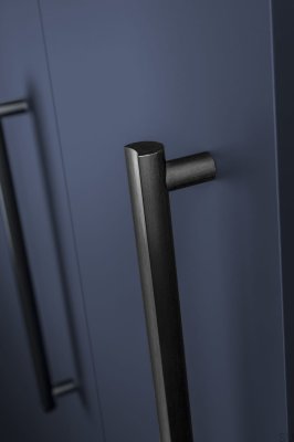 Moon Big 384 Aluminium Schwarz gebürsteter länglicher Möbelgriff