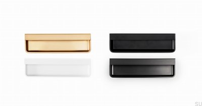 Möbeleinbaugriff Moule 128, Metall, mattschwarz