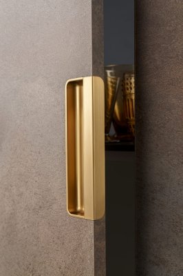Einbau-Möbelgriff Moule 128 Brushed Gold Cava
