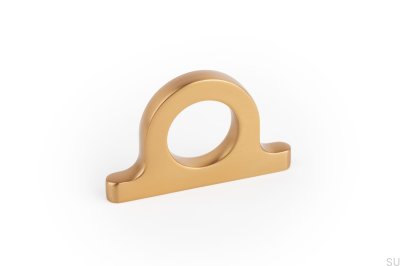 Omega 32 Gold gebürsteter Cava-Möbelknopf