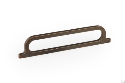 Länglicher Möbelgriff Omega 160 Metall Antikgold