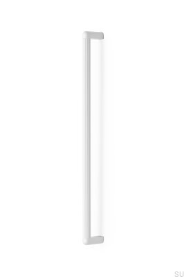 Länglicher Möbelgriff Riss Big 480 Aluminium Mattweiß