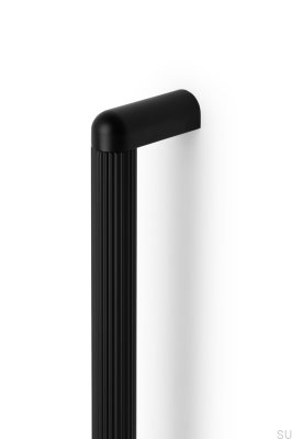 Riss Big 480 länglicher Möbelgriff, Aluminium, mattschwarz