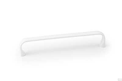 Miig 160 länglicher Möbelgriff, Metall, mattweiß