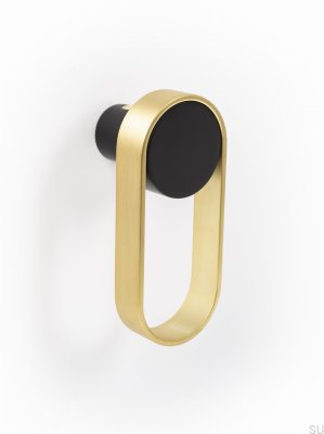 Orbit 45 Wandhalter in Schwarz und gebürstetem Gold