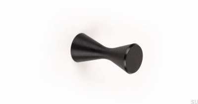 Wandhalter Diabolo Aluminium Schwarz gebürstet