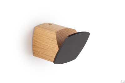 Megg Wandaufhänger aus Eiche und Grau aus Holz