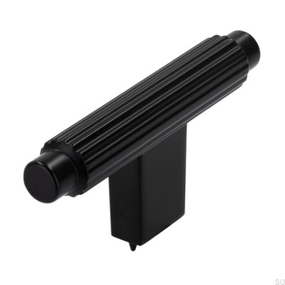 Möbelknopf T-Bar 2594 aus mattschwarzem Metall
