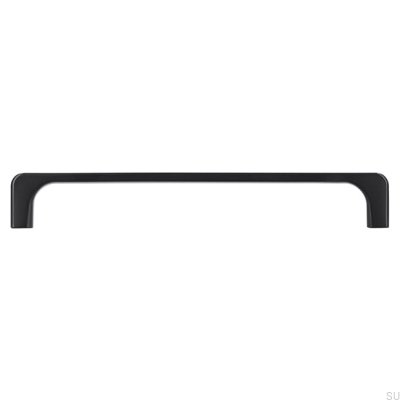 Länglicher Möbelgriff 2563 160 Metall Schwarz Matt