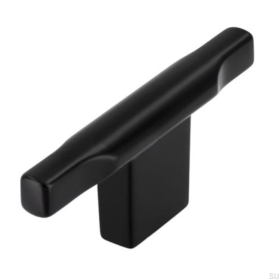 Möbelknopf T-Bar 2524 aus mattschwarzem Metall