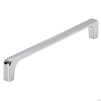 Länglicher Möbelgriff 2563 160 Poliertes Silber
