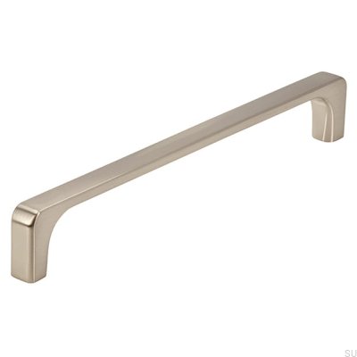 Länglicher Möbelgriff 2563 160 Gebürstetes Silber