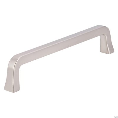 Länglicher Möbelgriff 2525 128 gebürstetes Silber