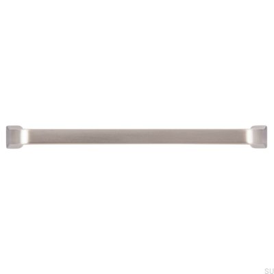 Länglicher Möbelgriff 2525 128 gebürstetes Silber