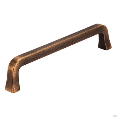 Länglicher Möbelgriff 2525 128 Antik gebürstete Bronze