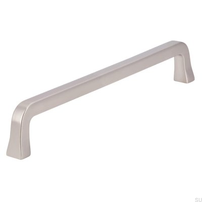 Länglicher Möbelgriff 2525 160 gebürstetes Silber