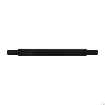 Länglicher Möbelgriff 2591 128 Metall, Mattschwarz