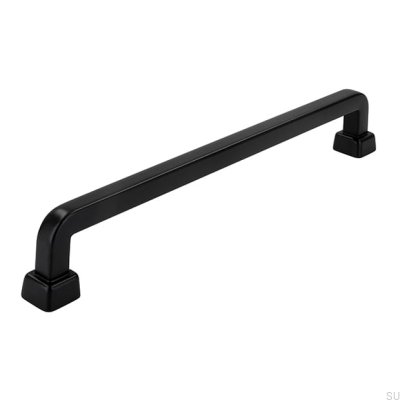 Länglicher Möbelgriff 2536 160 Metall Schwarz Matt
