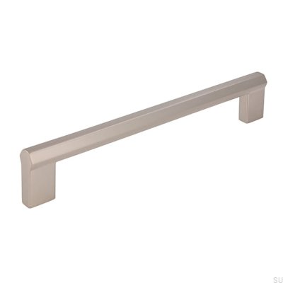 Länglicher Möbelgriff 2571 160 Gebürstetes Silber
