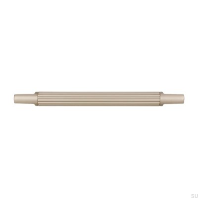 Länglicher Möbelgriff 2591 128 Gebürstetes Silber