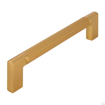 Länglicher Möbelgriff 2591 128 Gebürstetes Gold