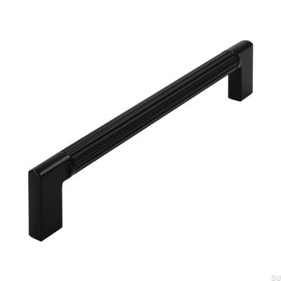 Länglicher Möbelgriff 2591 160 Metall, Mattschwarz