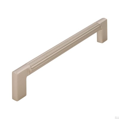 Länglicher Möbelgriff 2591 160 Gebürstetes Silber
