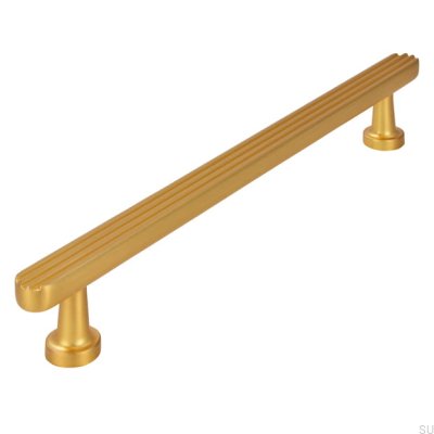 Länglicher Möbelgriff 2587 160 Gebürstetes Goldmetall