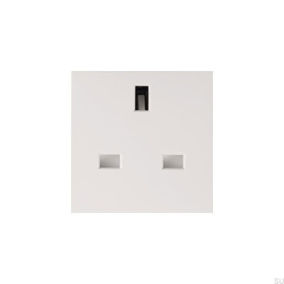 13 Amp UK Modul Englisch Euro Plate Plug Weiß