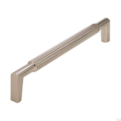 Länglicher Möbelgriff 2593 160 Gebürstetes Silber