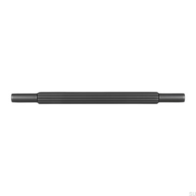 Länglicher Möbelgriff 2593 160 Mattschwarzes Chrom