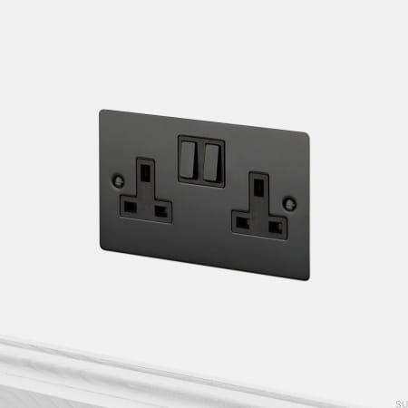 Podwójne gniazdko 2g modułowe z angielskimi gniazdkami 13 AMp