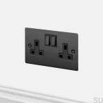 Podwójne gniazdko 2g modułowe z angielskimi gniazdkami 13 AMp