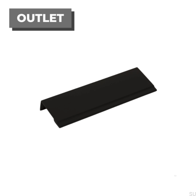 Möbelkantengriff Stratt 128 Aluminium schwarz