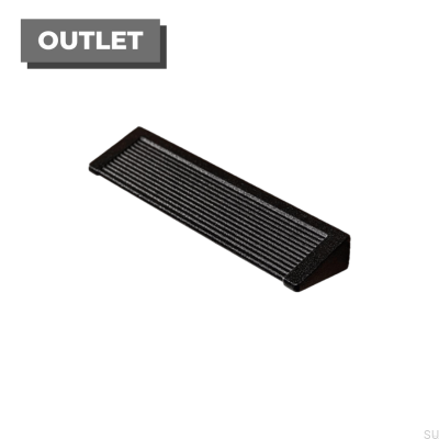 Länglicher Möbelgriff Backk 96 Metall schwarz