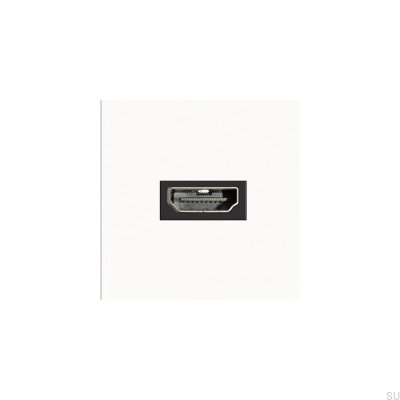 HDMI-Buchsenmodul für Euro-Platte, weiß, britischer Standard