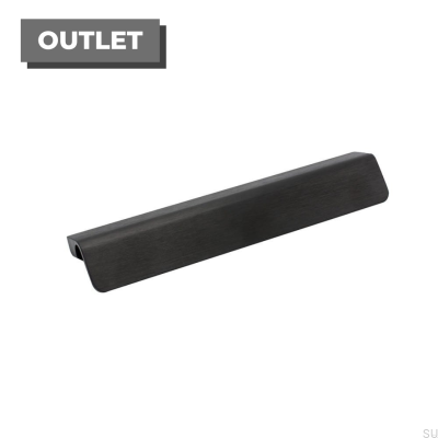 Möbelgriff mit Fransen, Metall, schwarz